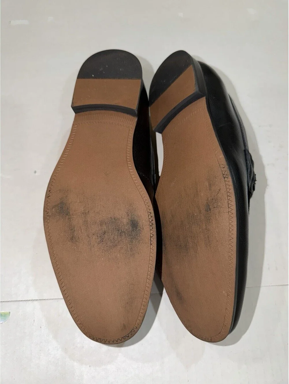 Size 9 Men’s  Express Leather Loafers  (Upper) Black Color